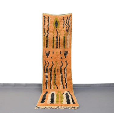 Vintage Runner Moroccan Rug 2.6 x 9.8 feet / 80 x 301 cm - Ettilux Home